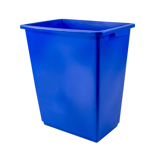 Hapco-Elmar 28 qt Rectangular Trash Can, Blue R4030BLUE